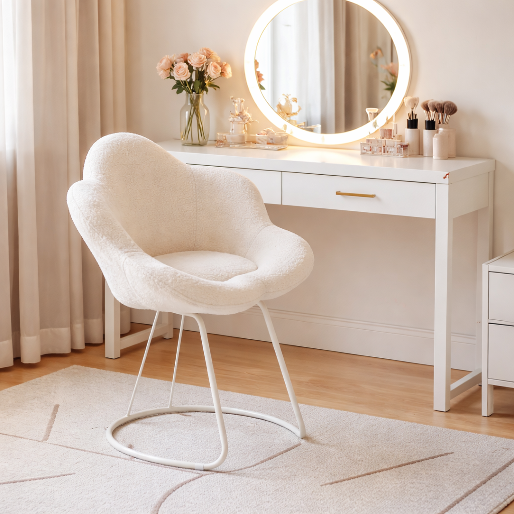 Chaise coiffeuse avec dossier – siège maquillage confortable