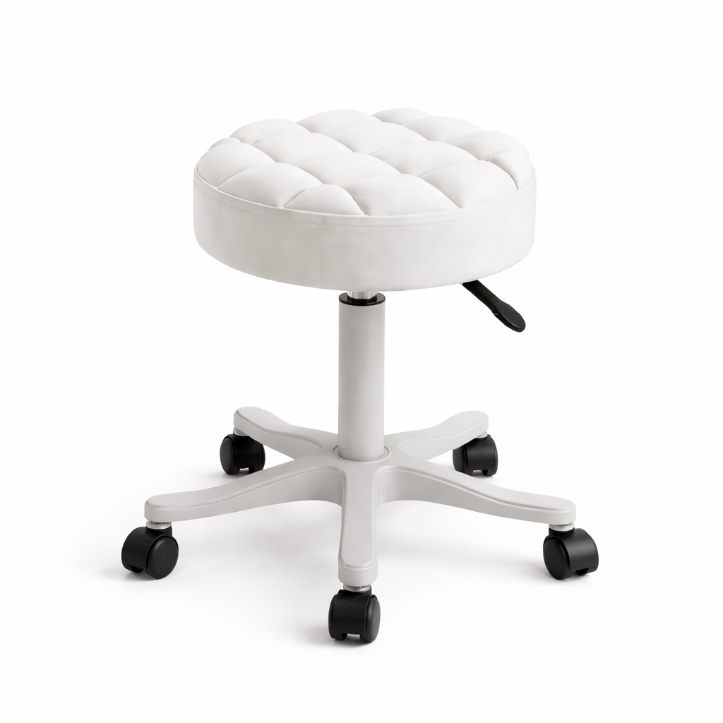 Tabouret roulant réglable en hauteur – siège pivotant pour salon de beauté et coiffure