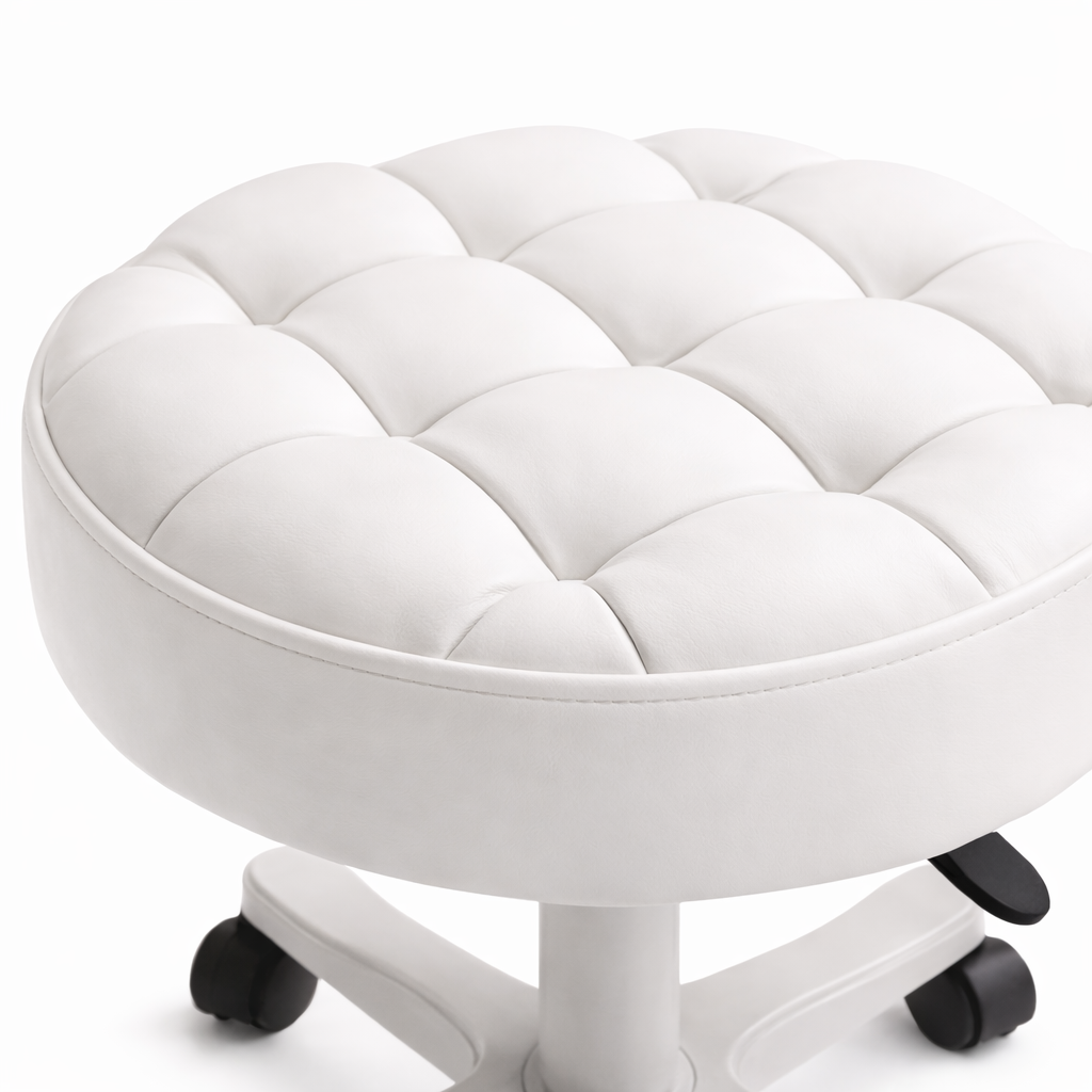 Tabouret roulant réglable en hauteur – siège pivotant pour salon de beauté et coiffure