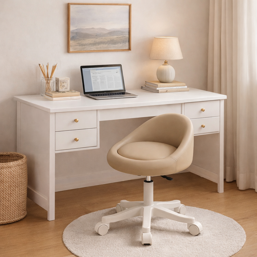 Chaise de maquillage avec dossier – tabouret coiffeuse confortable