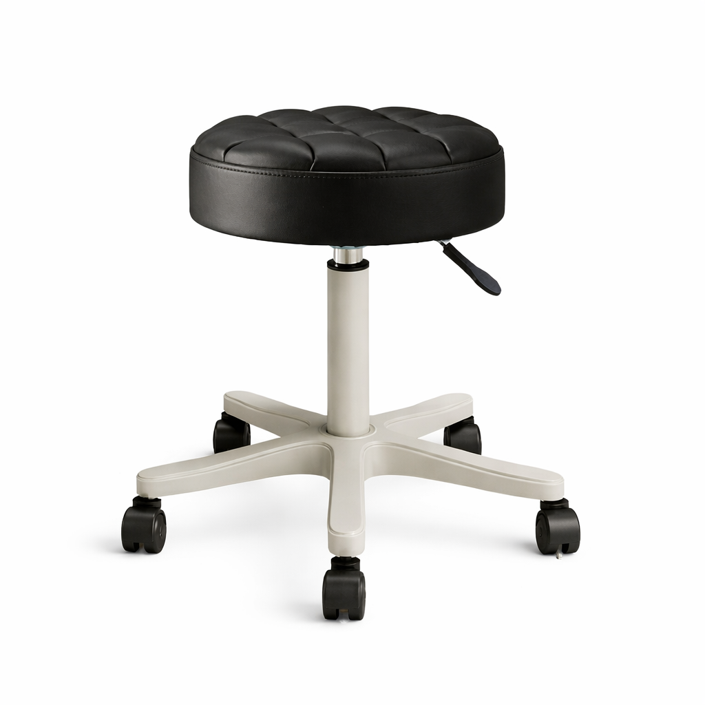 Tabouret roulant réglable en hauteur – siège pivotant pour salon de beauté et coiffure