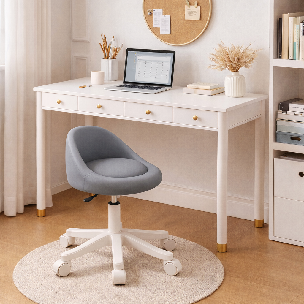 Chaise de maquillage avec dossier – tabouret coiffeuse confortable