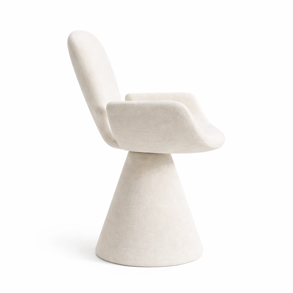 Chaise design italienne en flanelle – siège moderne élégant pour intérieur