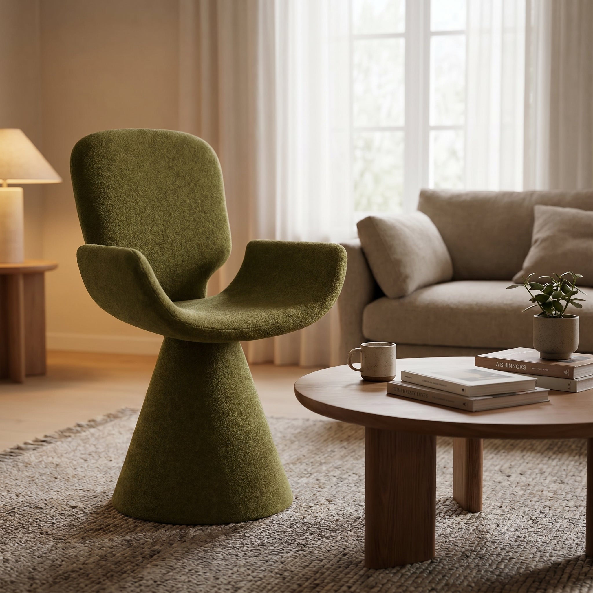 Chaise design italienne en flanelle – siège moderne élégant pour intérieur
