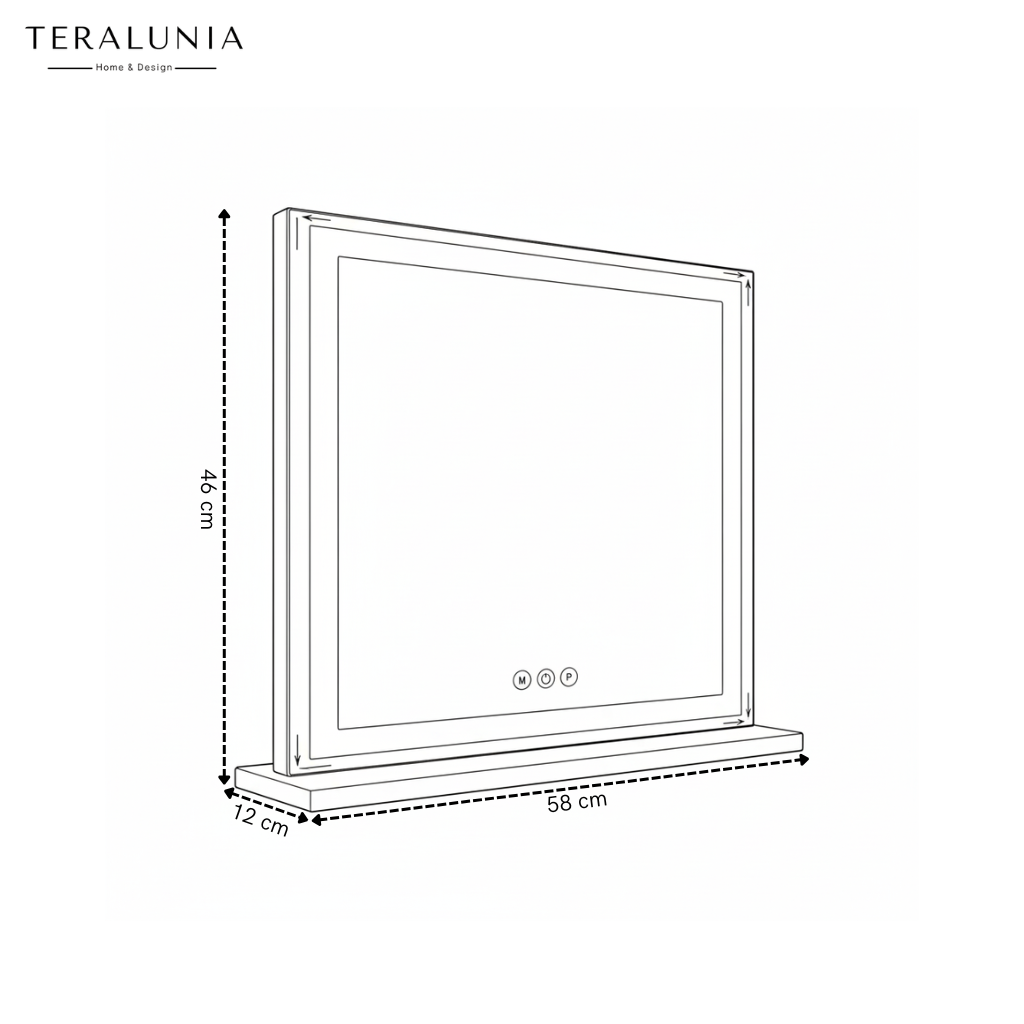 Miroir de maquillage LED Bluetooth